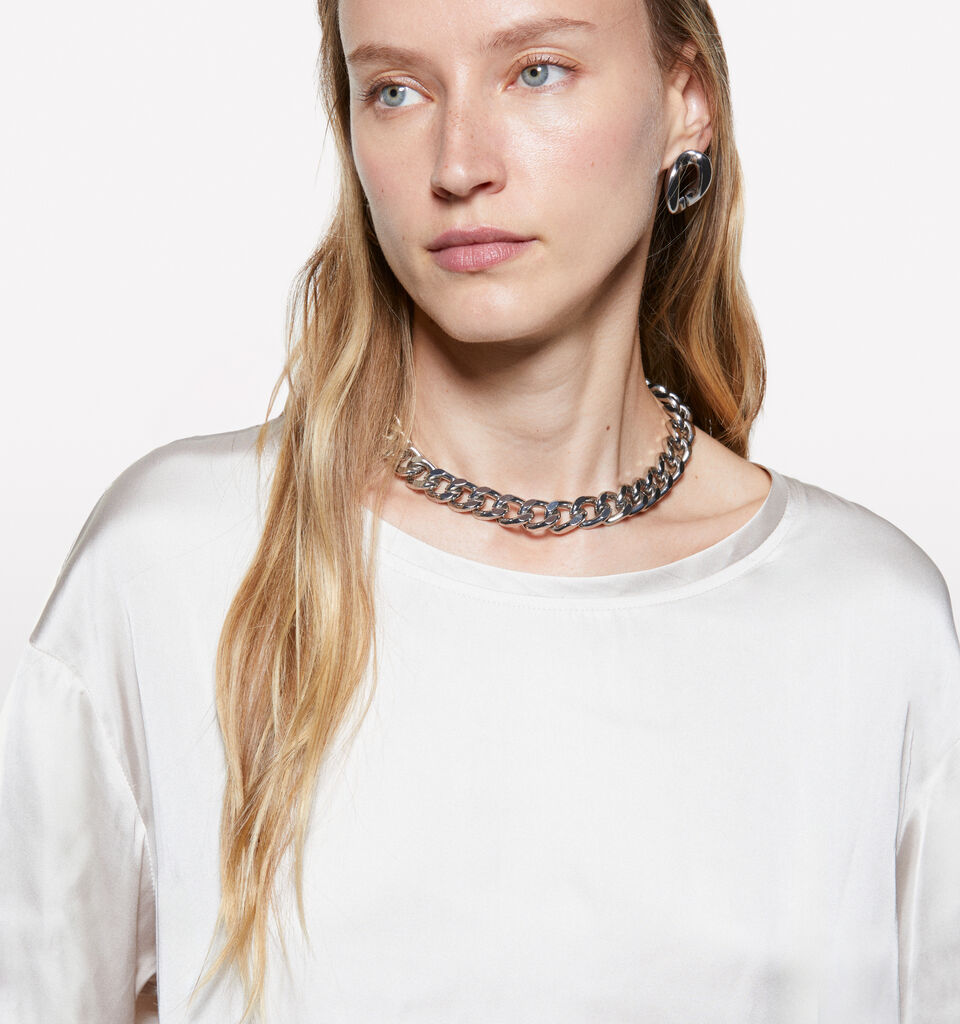 Beige Oversize-Bluse aus Satin - blusen für damen - Beige | Sisley image number 4